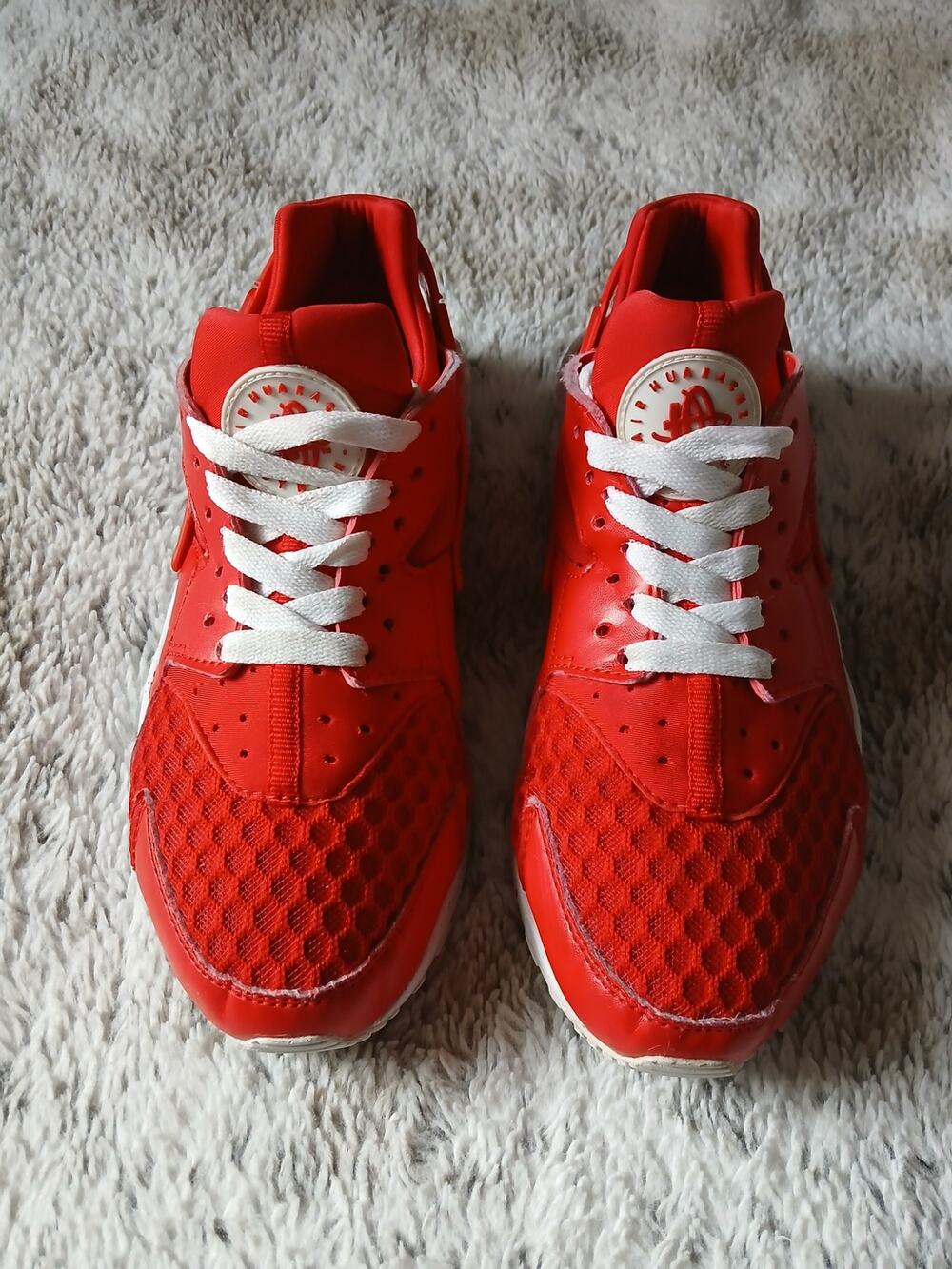Nike Huarache Custom Red White Mens Size 8.5